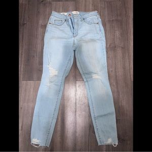 High waisted skinny jeans